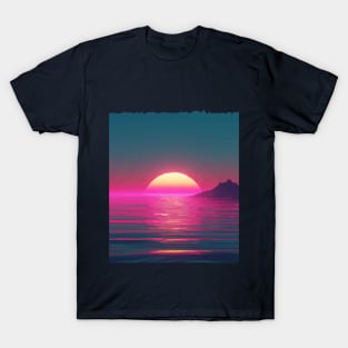 Synthwave style sunset T-Shirt